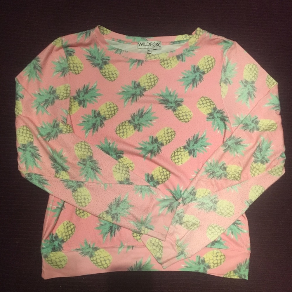 Pink pineapple Wildfox sweater